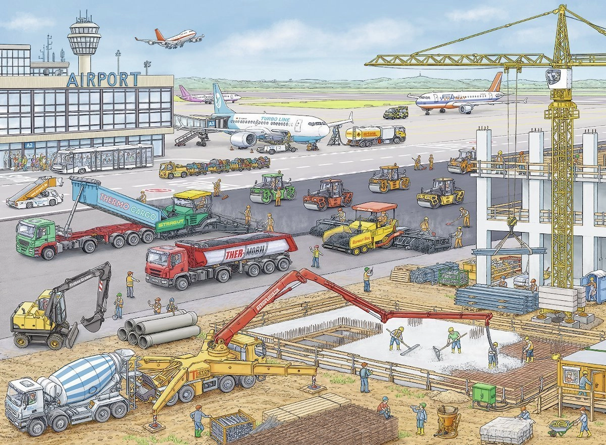 100 pc Puzzle - Construction at the Airport