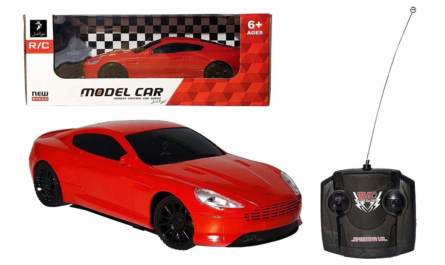 1:20 RC CAR RED WITH LIGHTS AND BATTERY INCLUDED