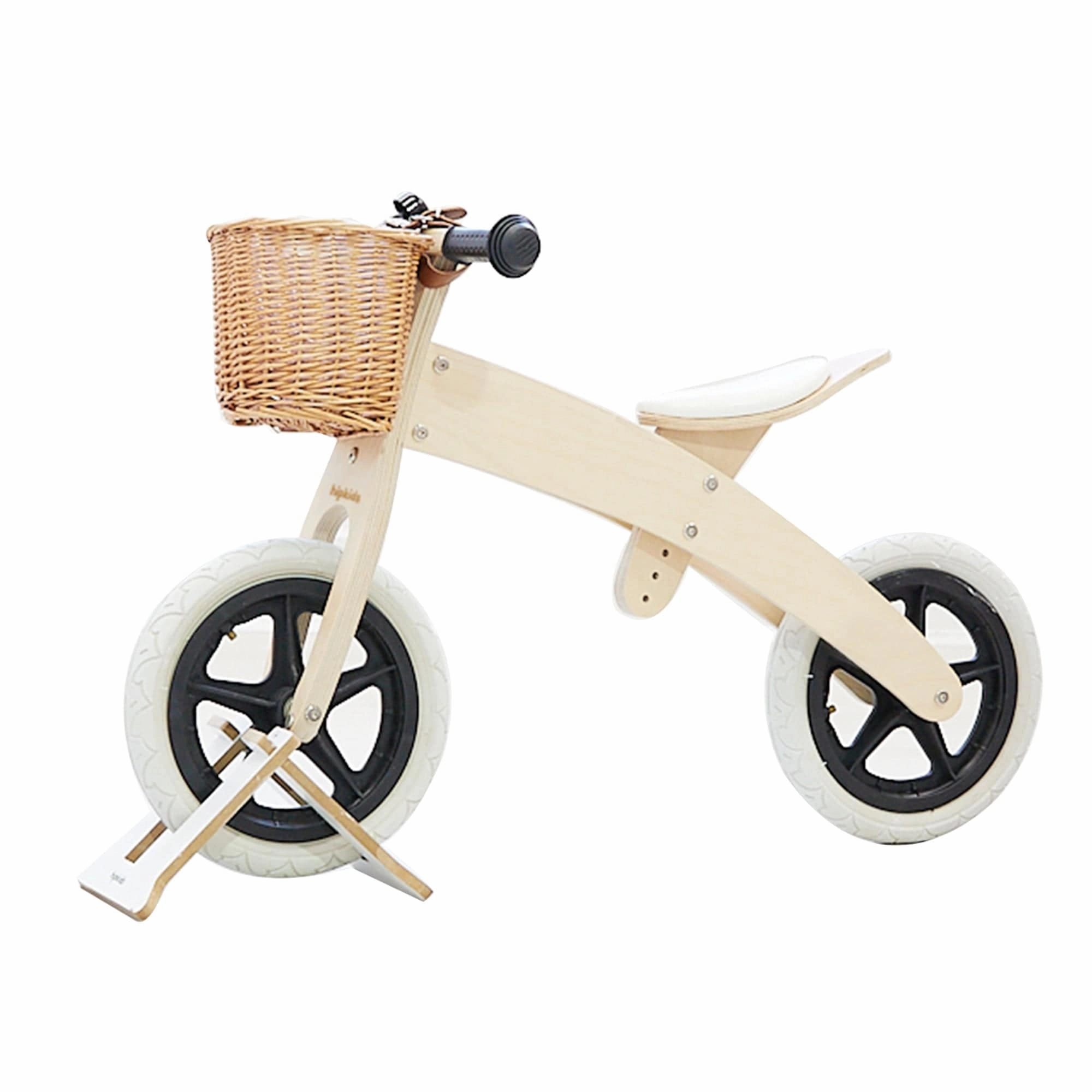 3 in 1 Wooden Trike / Balance Bike with Wicker Basket