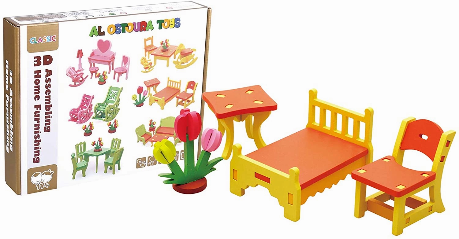 3D Assembling Home Furnishing Educational Wooden Toy