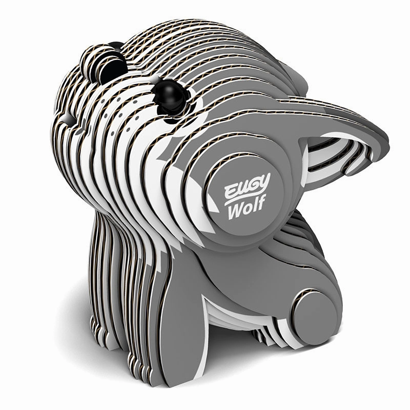 3D Cardboard Model Kit - Wolf