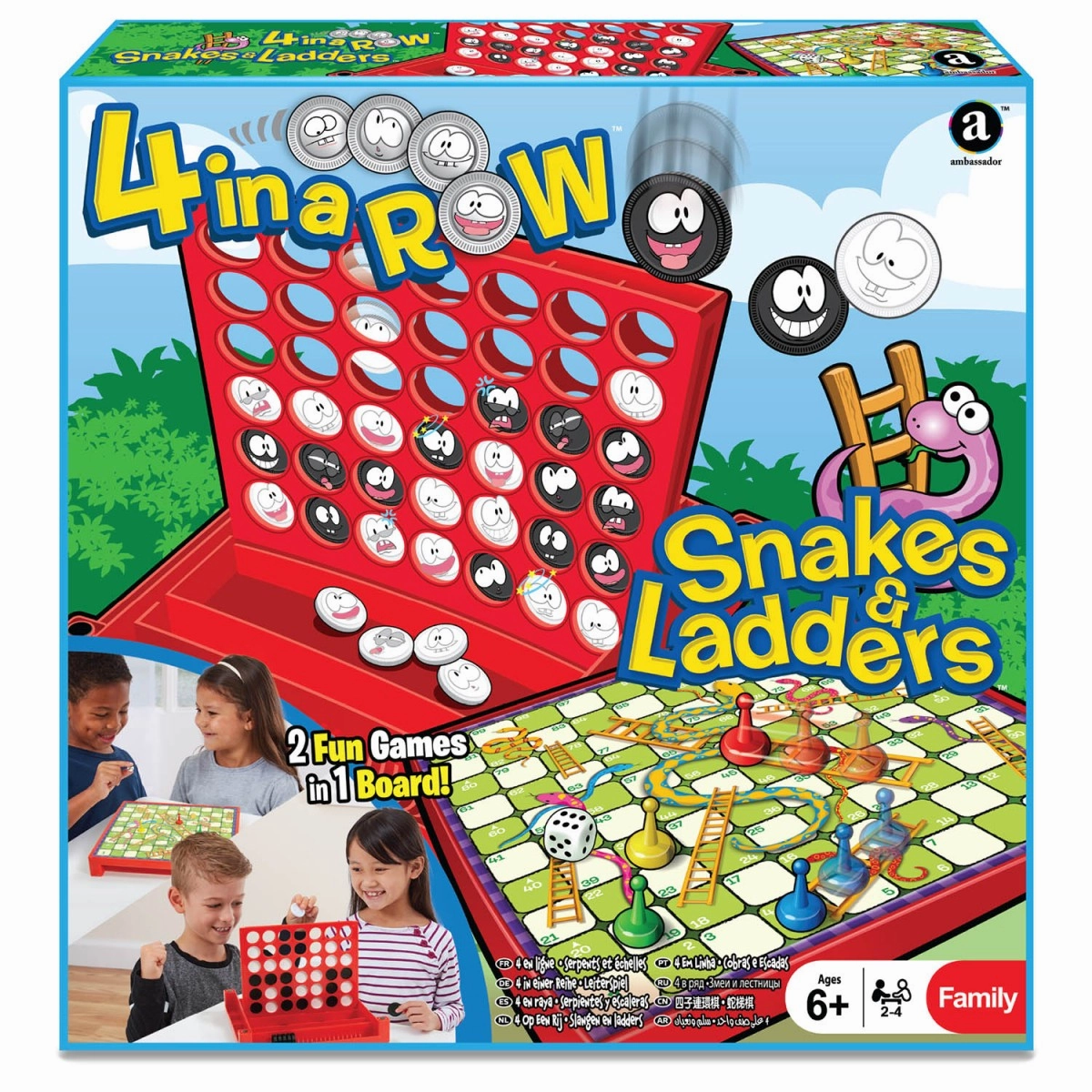 4-In-A-Row & Snakes And Ladders Combo
