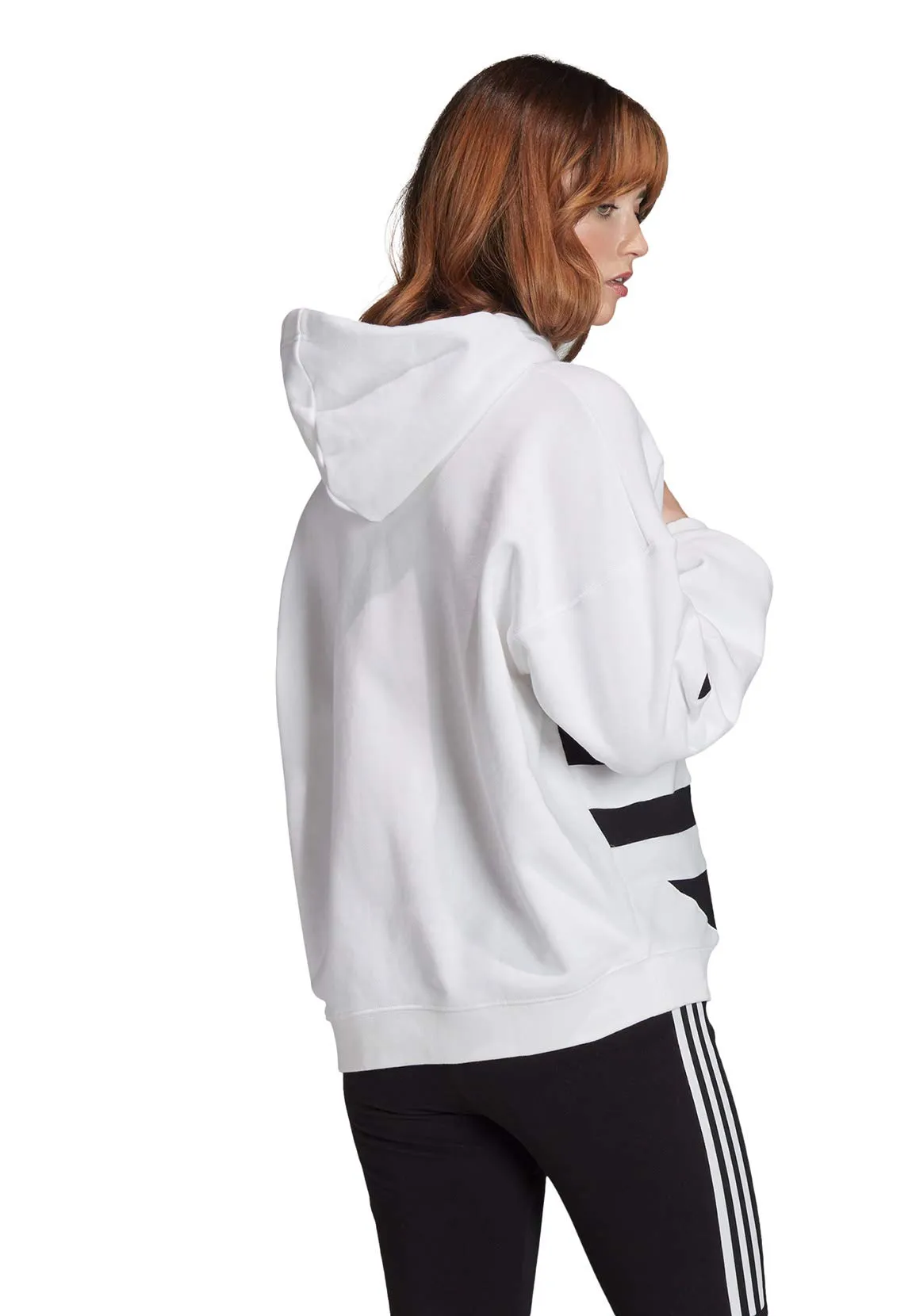 Adidas Damen Sweatshirt LRG LOGO HOODIE, weiß (white/Black), 38 Nike Clothing