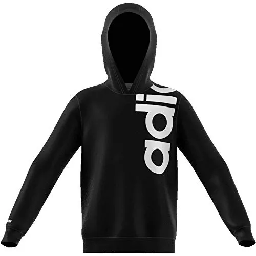 adidas Kinder Logo Hoodie, Black/White, 140 Nike Clothing