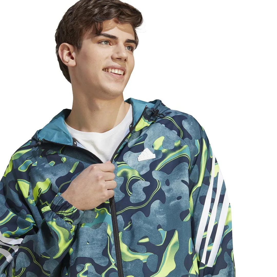 adidas - Men's Future Icons All Over Print Full Zip Hoodie (IJ8844)