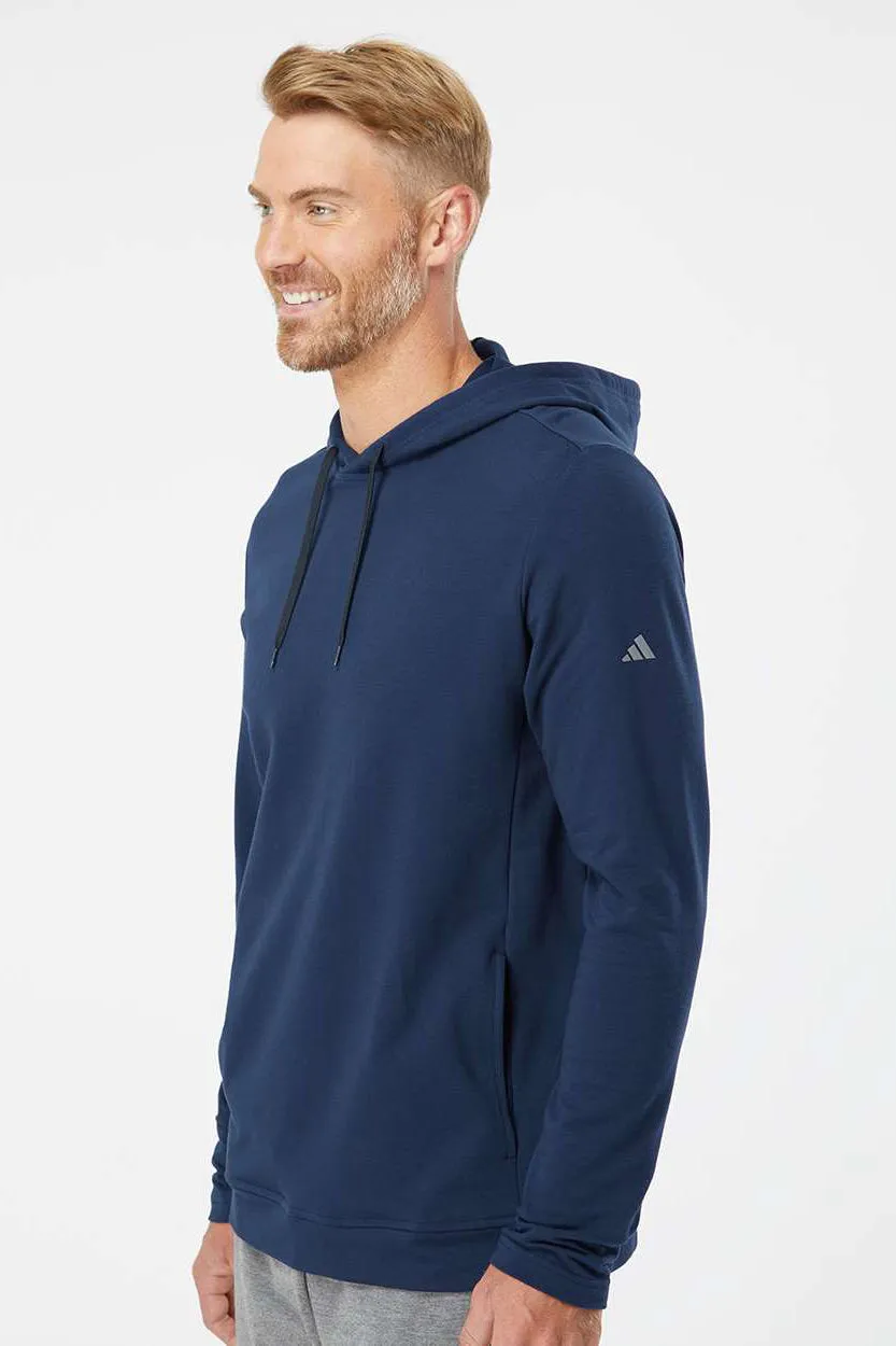 Adidas Mens Hooded Sweatshirt Hoodie w/ Pockets - Collegiate Navy Blue - Closeout