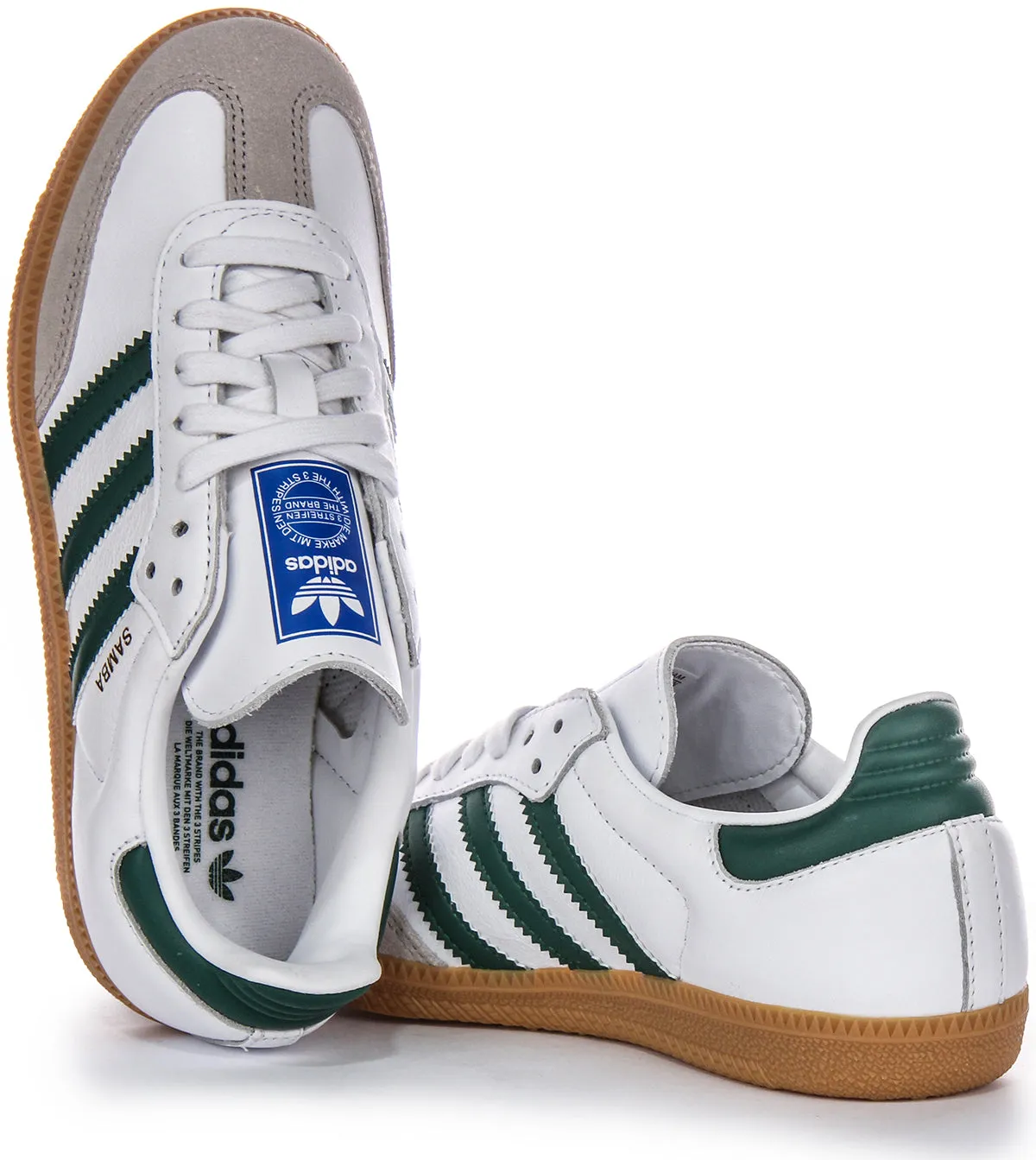 Adidas Samba OG In White Green Shoes Adidas