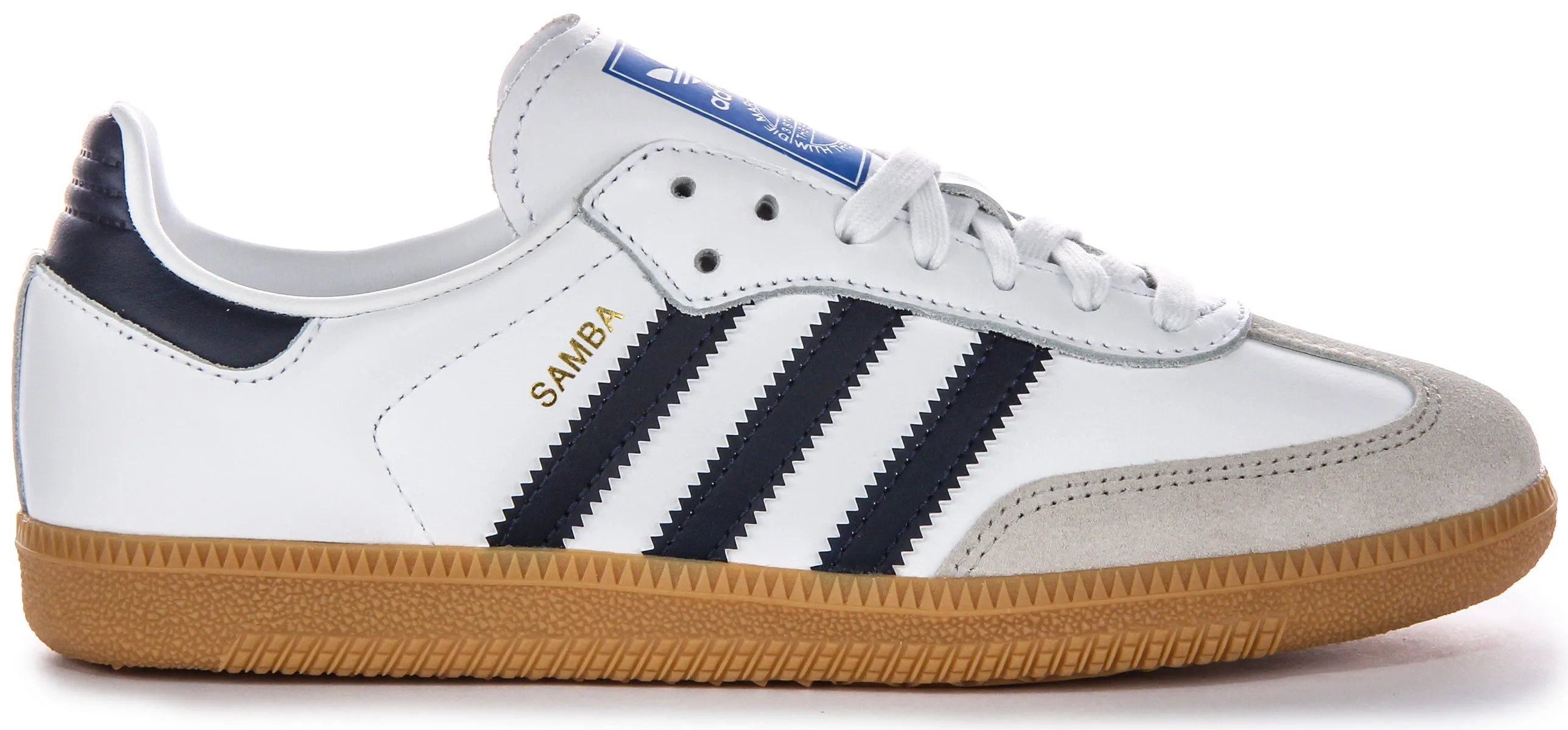 Adidas Samba OG In White Navy Shoes Adidas
