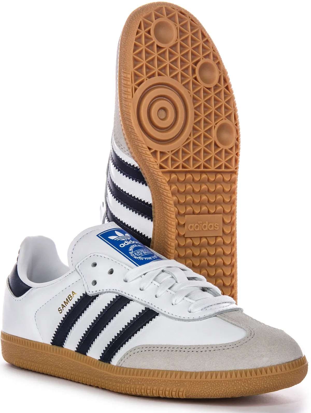Adidas Samba OG In White Navy Shoes Adidas