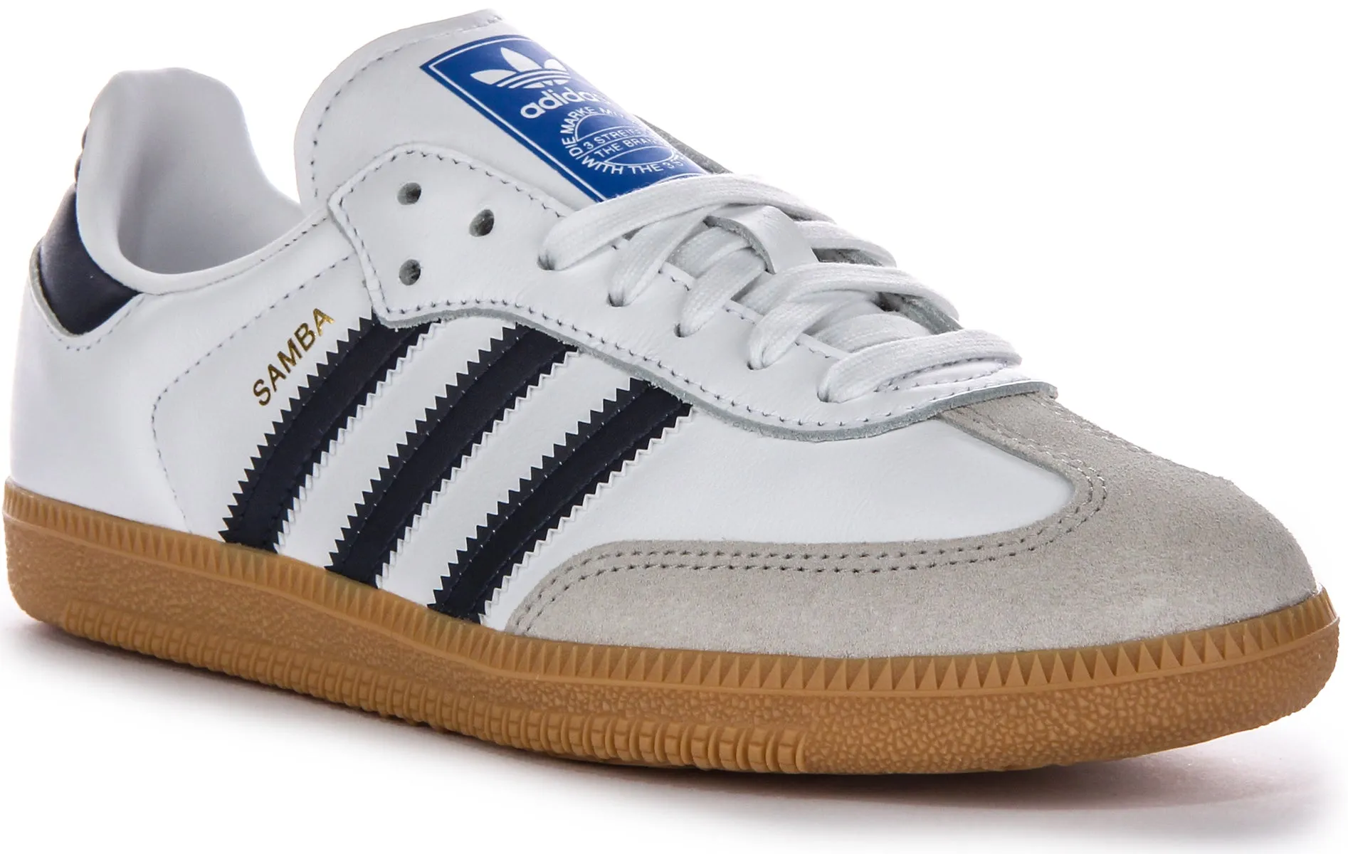 Adidas Samba OG In White Navy Shoes Adidas