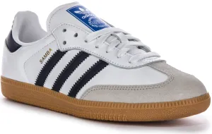 Adidas Samba OG In White Navy Shoes Adidas