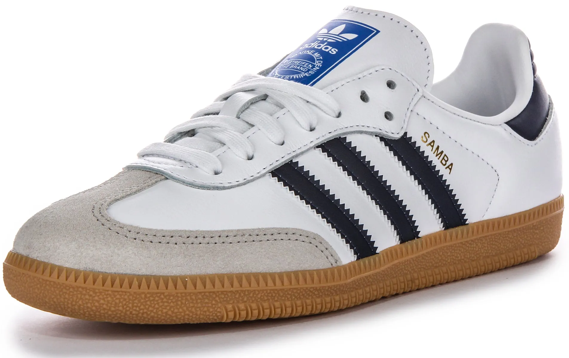 Adidas Samba OG In White Navy Shoes Adidas
