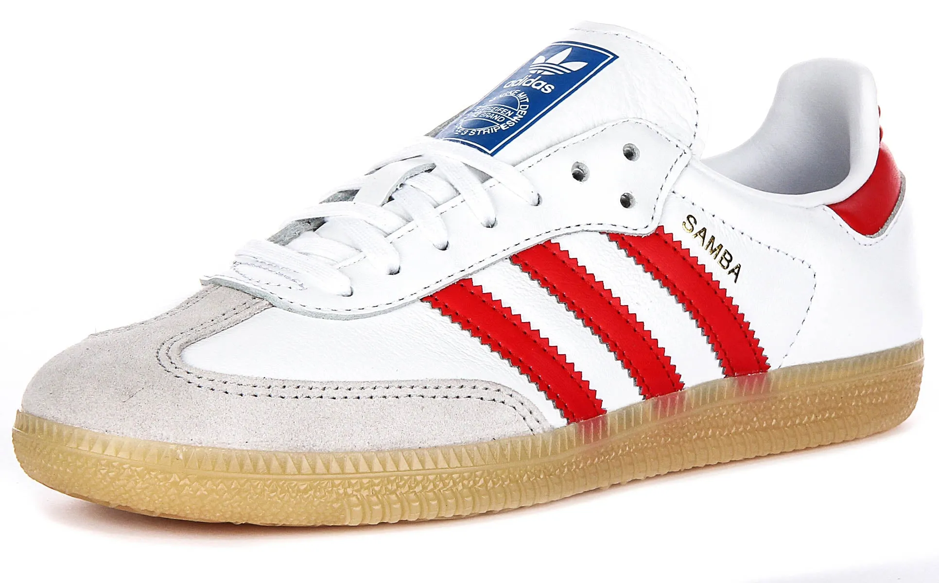 Adidas Samba OG J In White Red For Youth Shoes Adidas