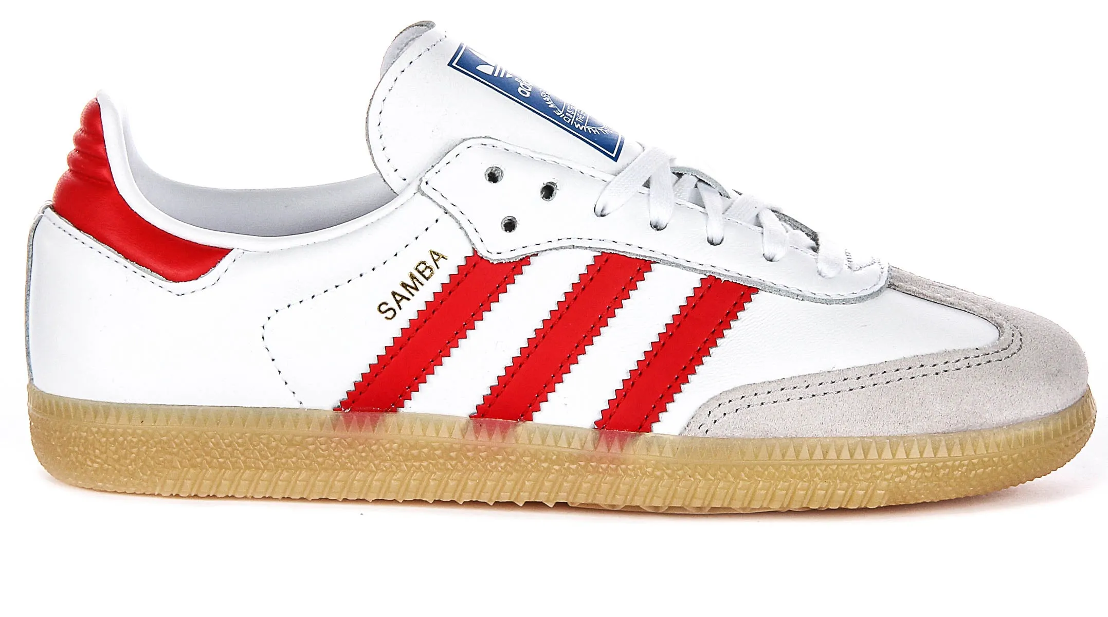 Adidas Samba OG J In White Red For Youth Shoes Adidas