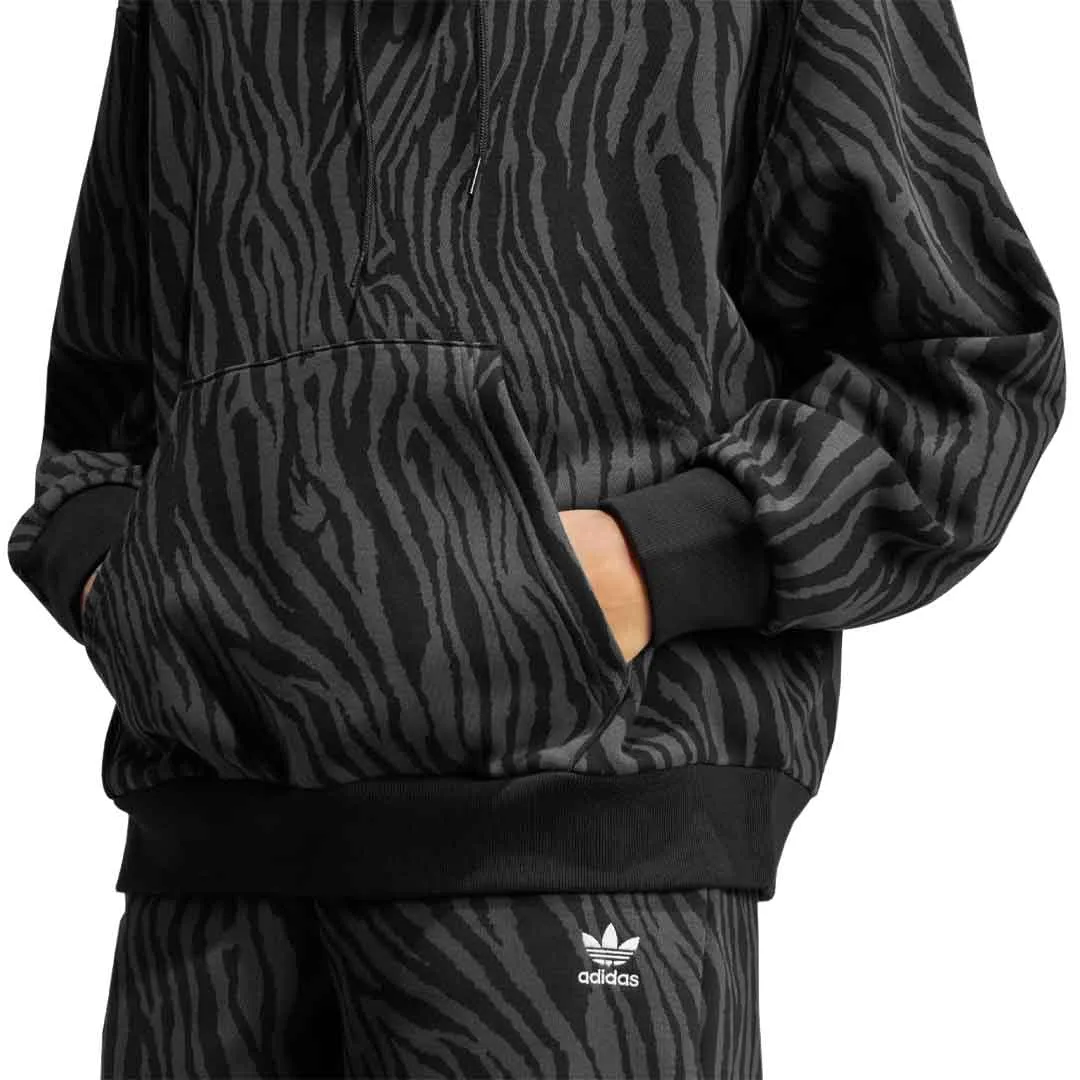adidas - Women's Allover Zebra Animal Print Essentials Hoodie (IJ5604)