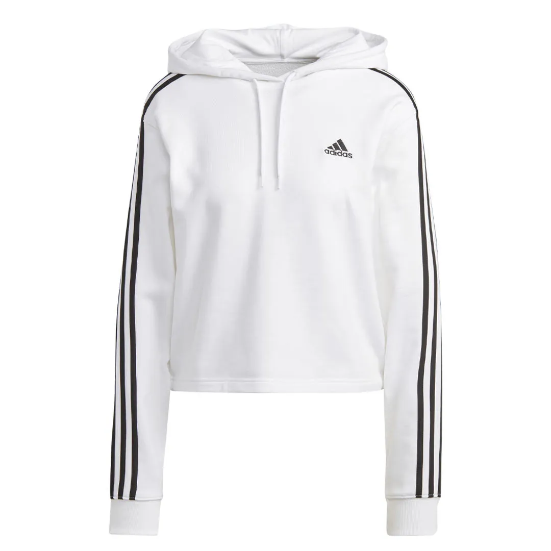 adidas - Women's Essentials 3-Stripes French Terry Crop Hoodie (IC9912)