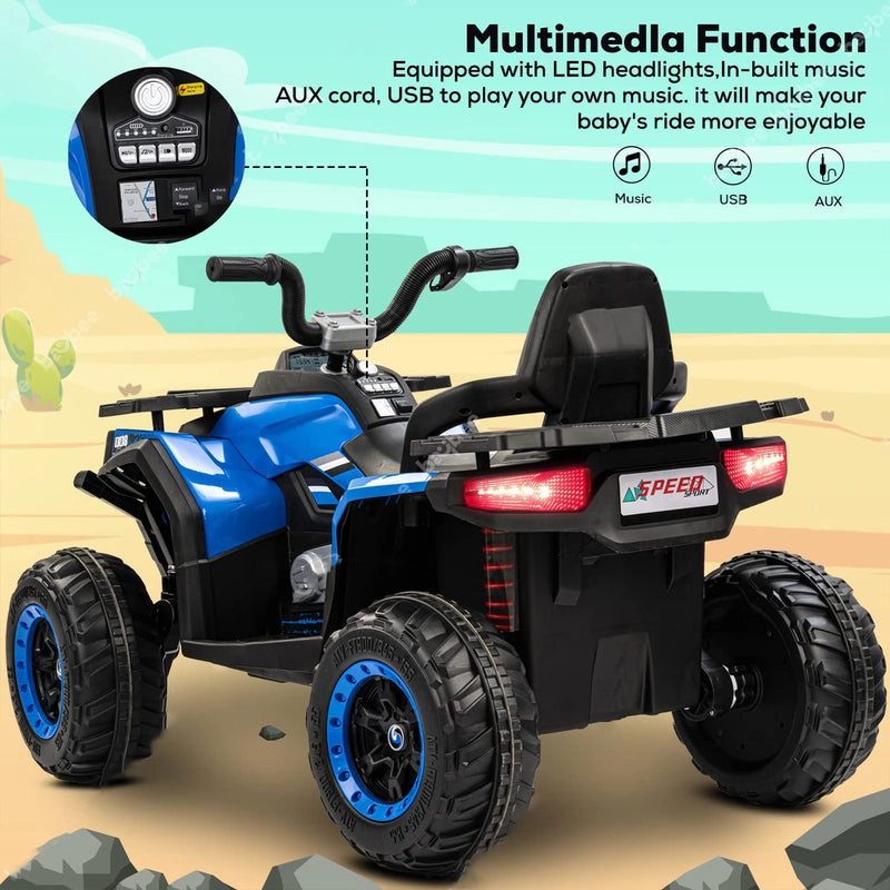 Adventure Master NEL-007: Ultimate Off-Road Thrills Ride-On Bike ATV Quad with 4 Wheels