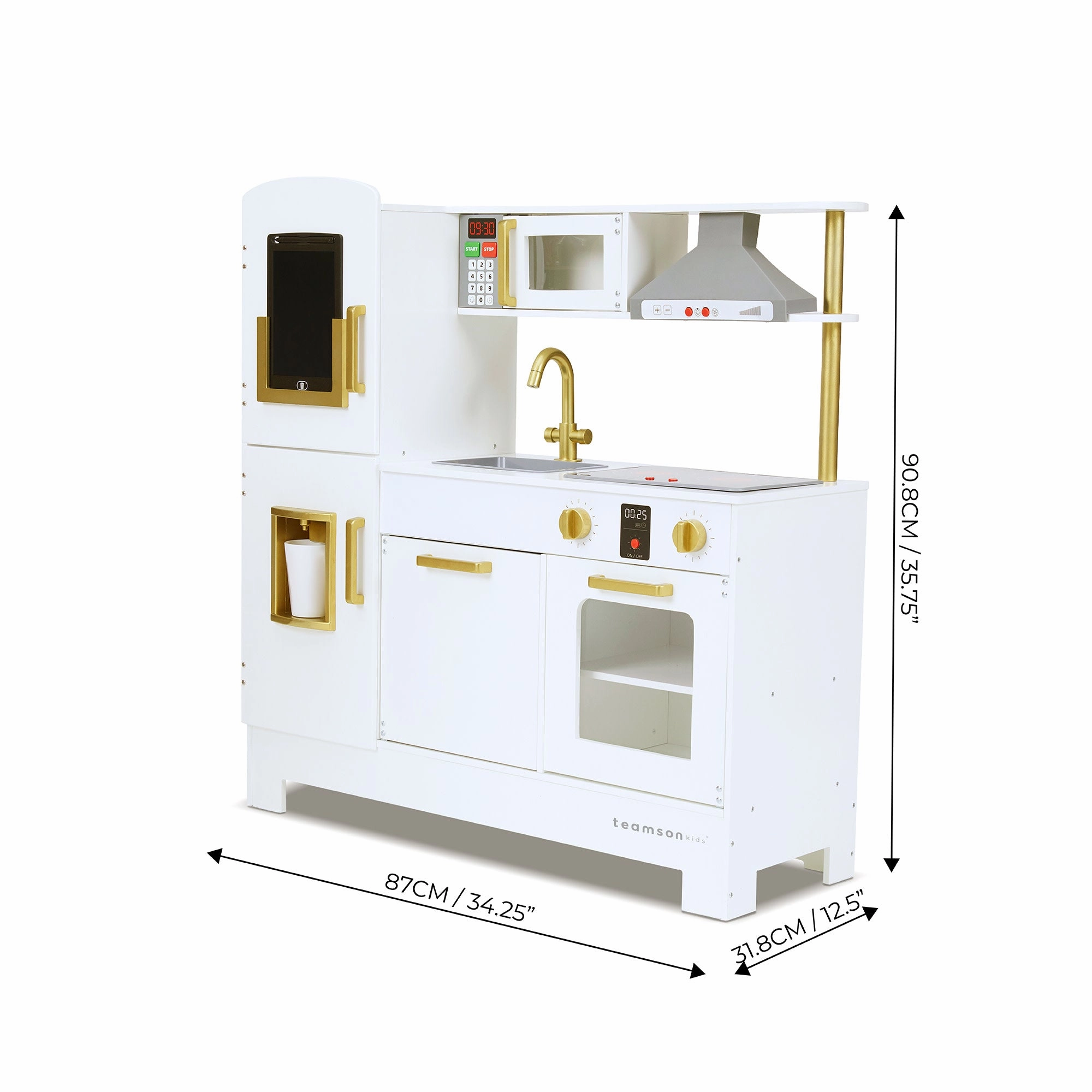 All-in-one Little Chef Munich Play Kitchen With Lights And Sound Effects, White