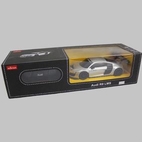 Audi R8 with Remote Control Car in Sleek Silver