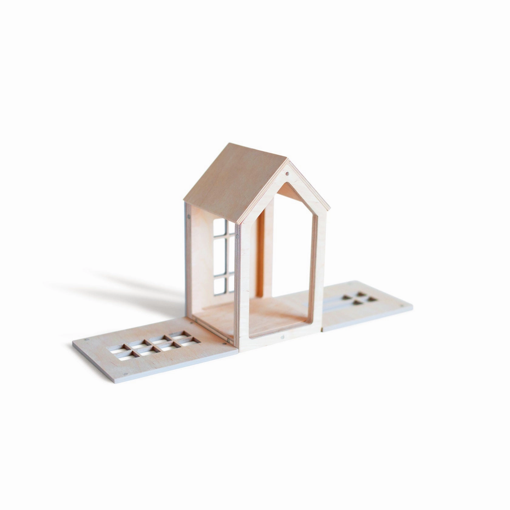 babai Wooden Dollhouse On The Magnets M Grey
