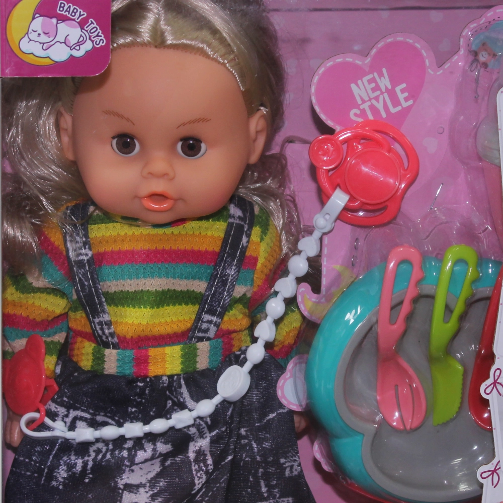 Baby Doll Lovely Set with Open/Close Eyes  Interactive 8-Piece Gift Set