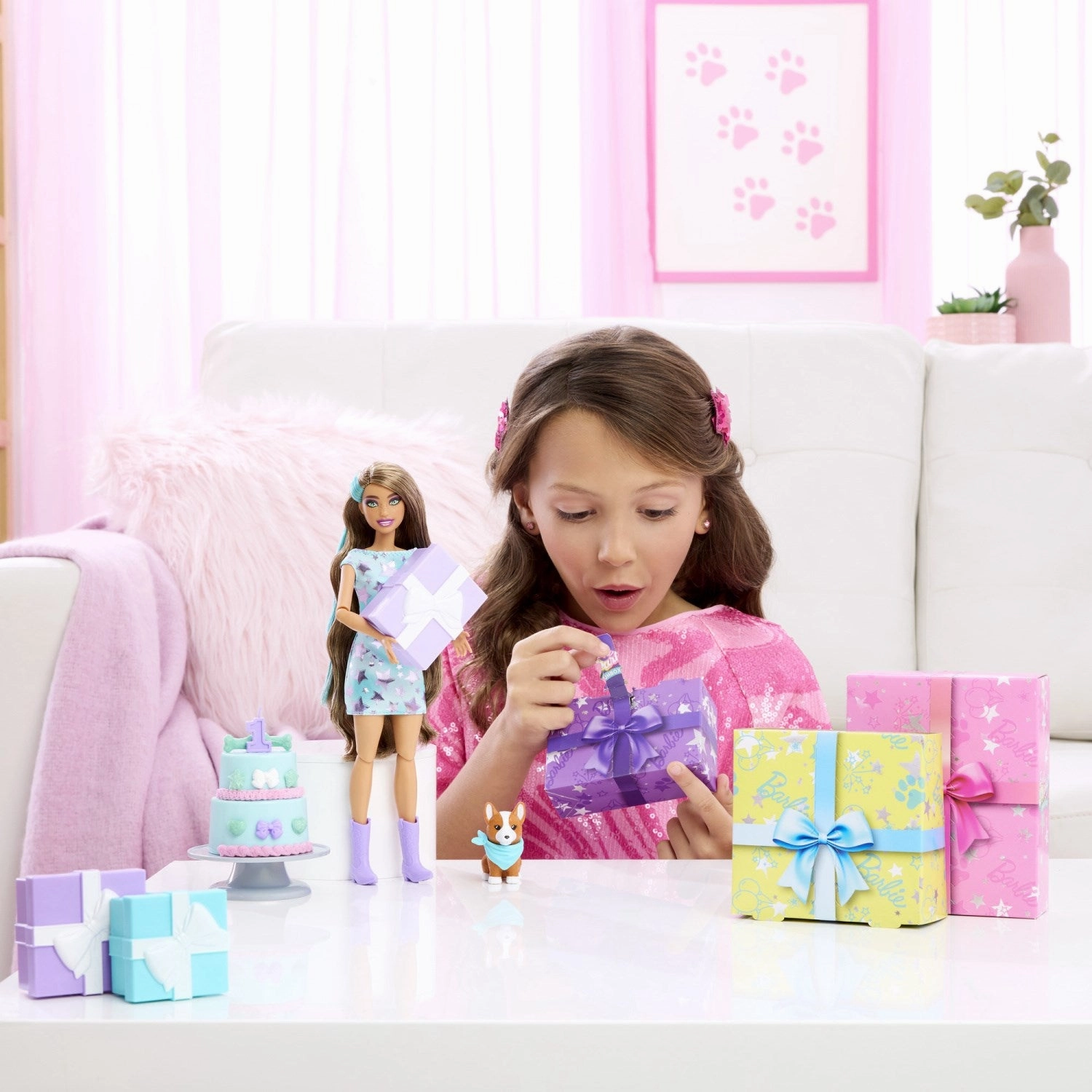 Barbie? Party Unboxed Brunette Doll