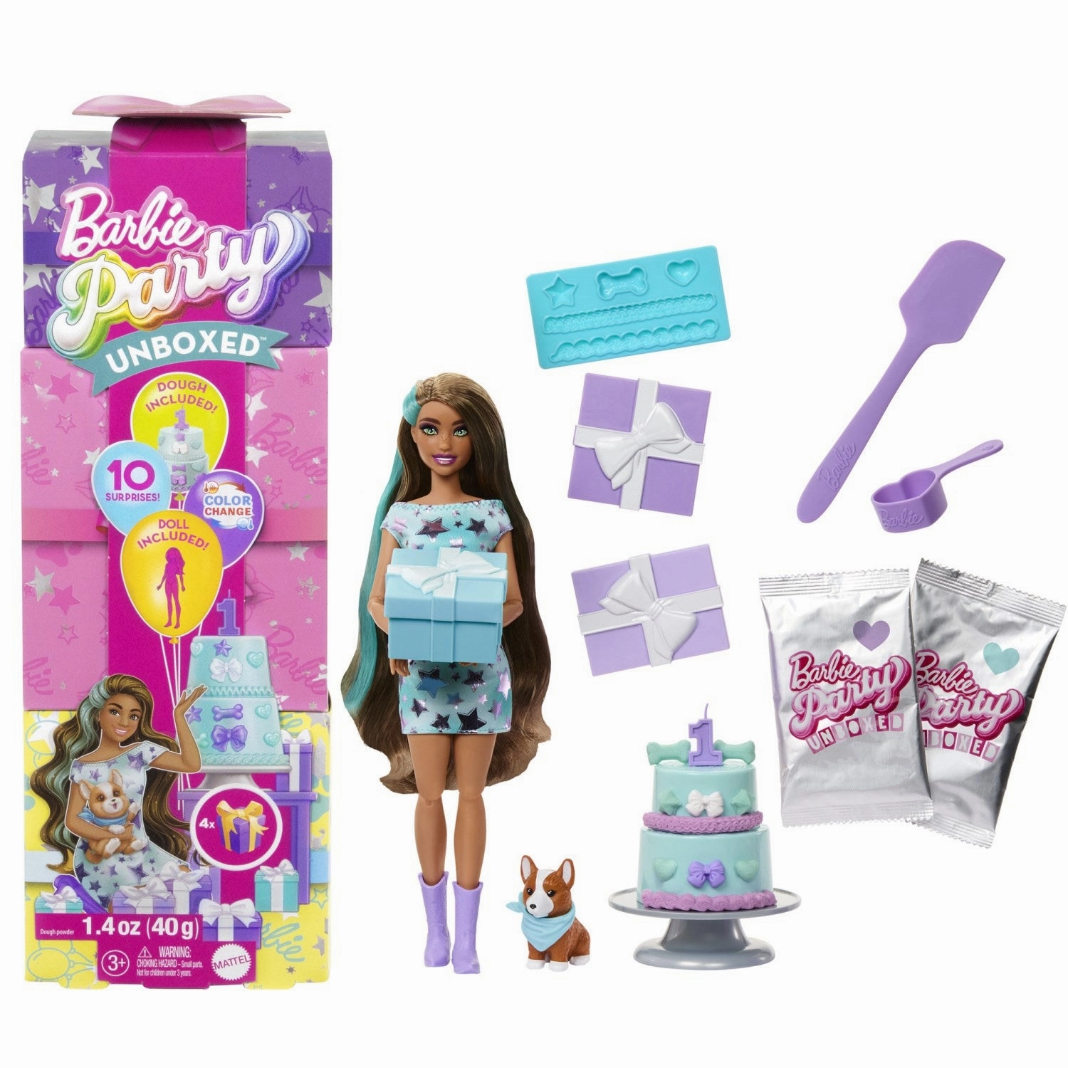 Barbie? Party Unboxed Brunette Doll