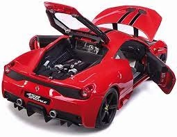 Bburago 1:18 Scale Ferrari Race and Play 458 Speciale Diecast Vehicle - Red