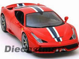 Bburago 1:18 Scale Ferrari Race and Play 458 Speciale Diecast Vehicle - Red