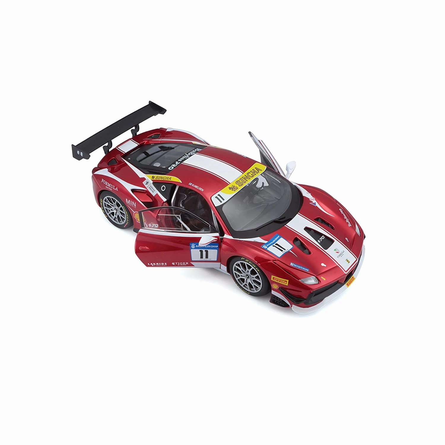 Bburago 1:24 Ferrari 488 Challenge Diecast Model Car - Red
