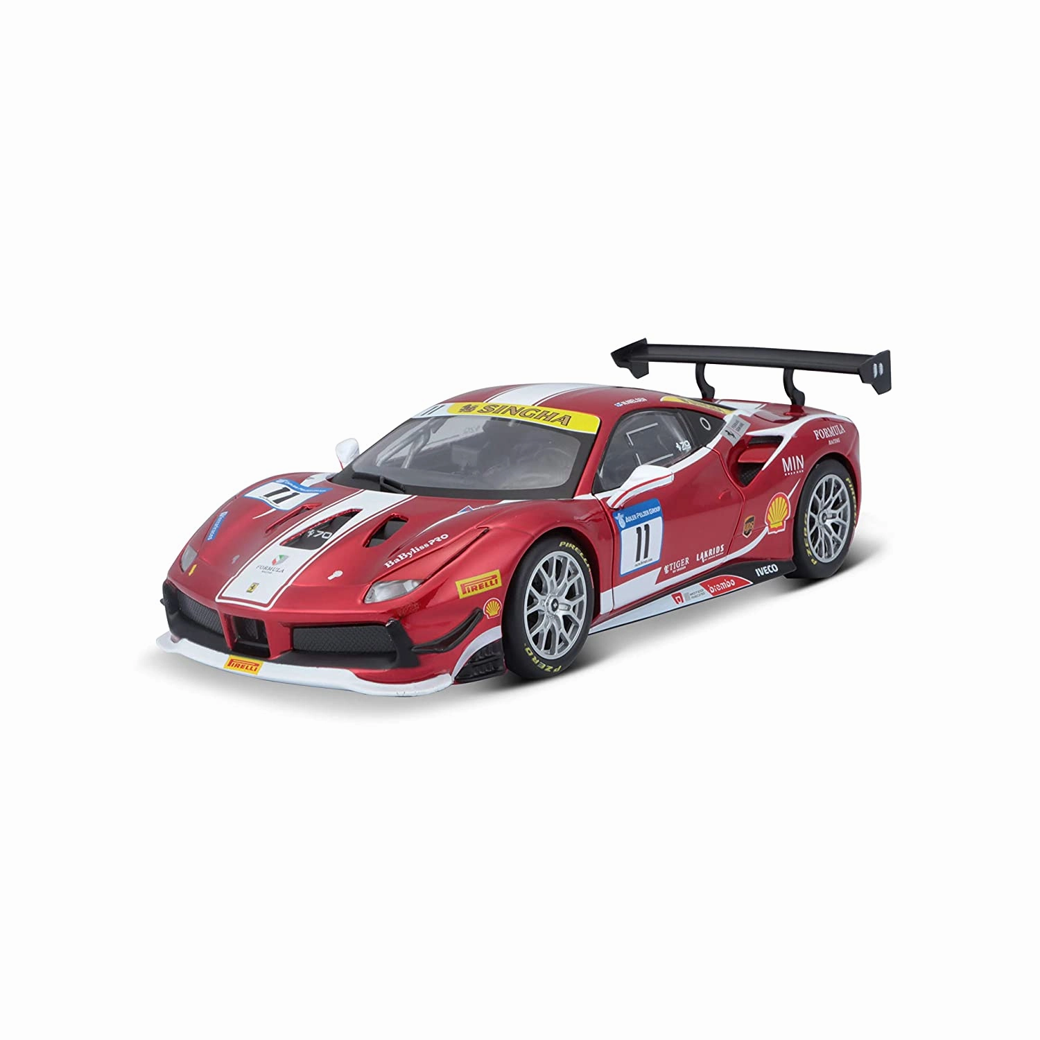 Bburago 1:24 Ferrari 488 Challenge Diecast Model Car - Red