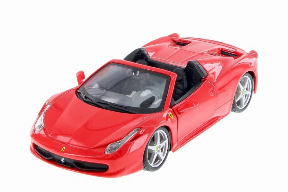 Bburago 1:24 Ferrari R & P Without stand 458 Spider Car - Red