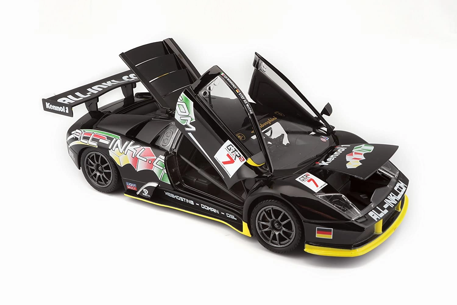 Bburago 1:24 Racing Lamborghini Murcielago Fia Gt Car - Black