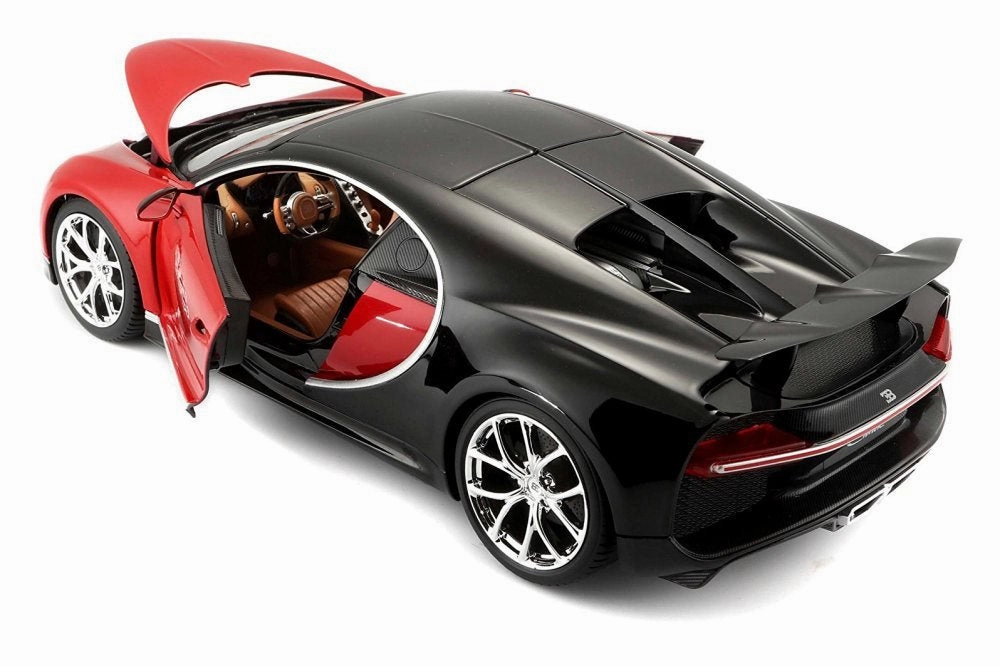 Bburago Bugatti Chiron 1:18 Scale Model Car 18-11040 - Red and Black