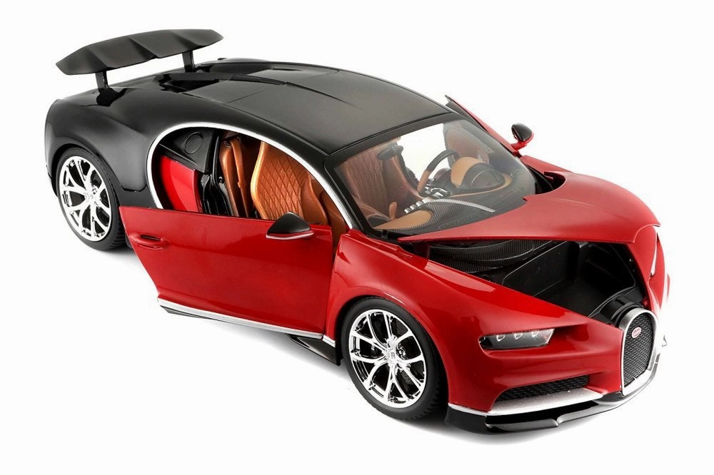 Bburago Bugatti Chiron 1:18 Scale Model Car 18-11040 - Red and Black