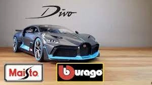 Bburago Bugatti Divo 1:18 scale diecast model Car Matte - Grey