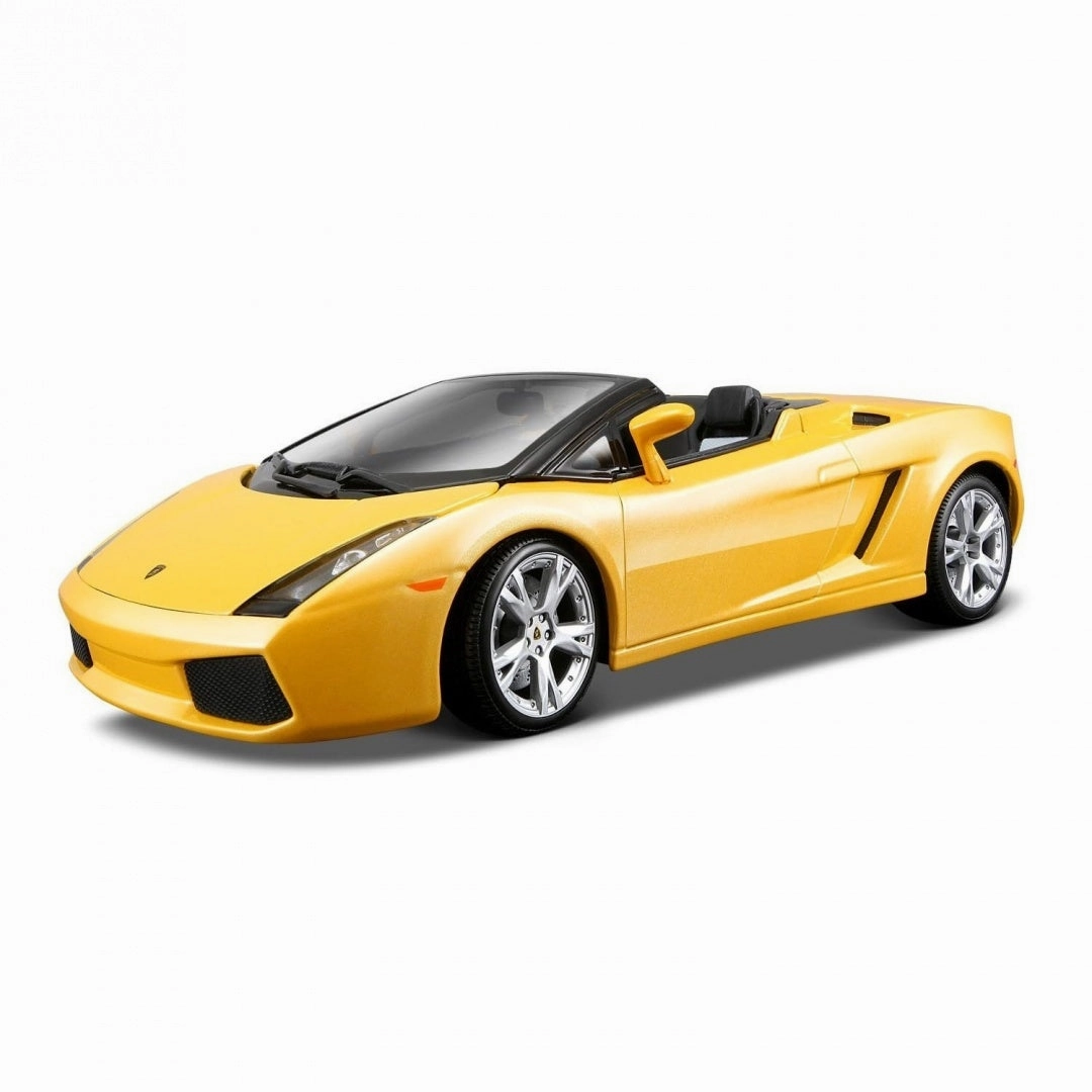 Bburago Die-cast Lamborghini Gallardo Spyder Convertible Car 1:18 Scale Model - Yellow