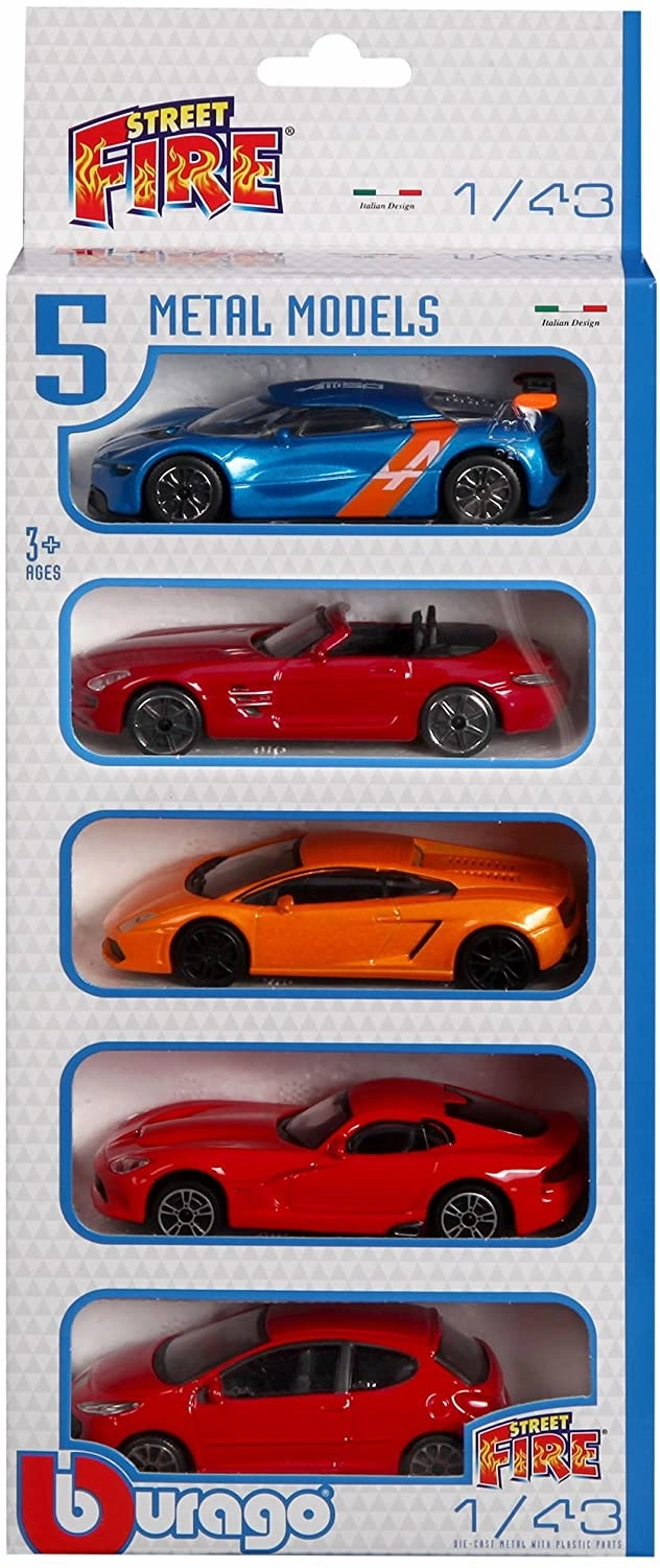 Bburago Die Cast Model Car Sets 1:64 Scale Multicolour - Assorted Pack of 3