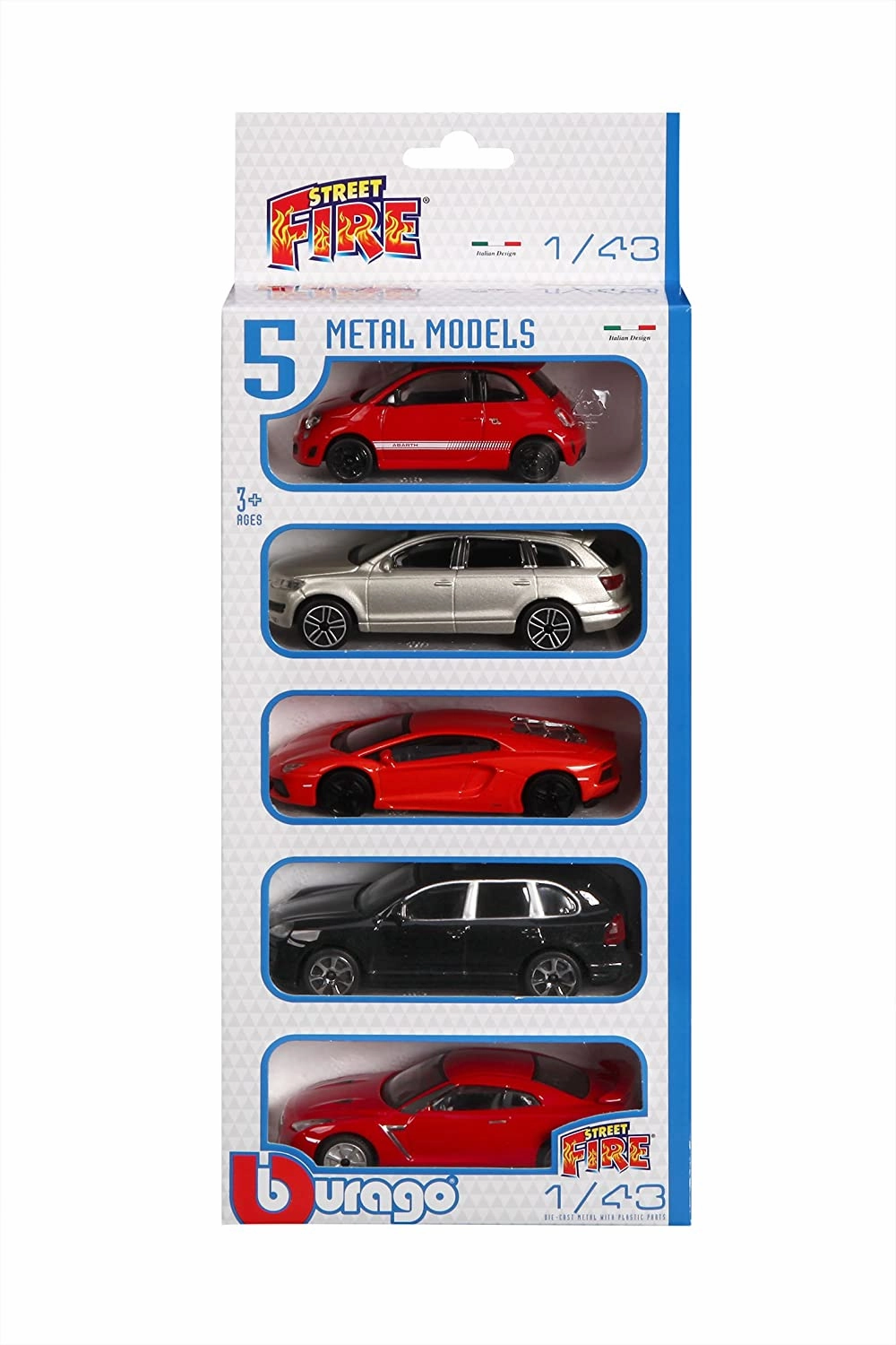 Bburago Die Cast Model Car Sets 1:64 Scale Multicolour - Assorted Pack of 3