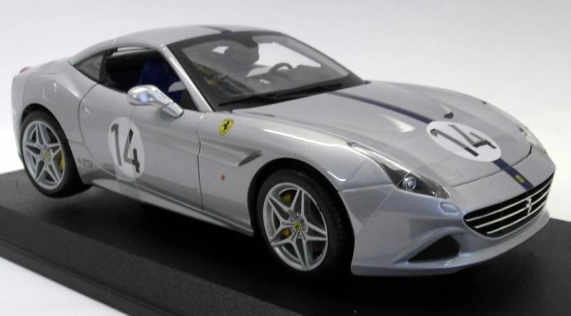 Bburago Ferrari California T -Hot Rod   Diecast Model 1:18 Car - Silver