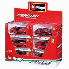 Bburago Ferrari RacePlay Car Set Scale 1:43 Diecast Car - Pack of 5
