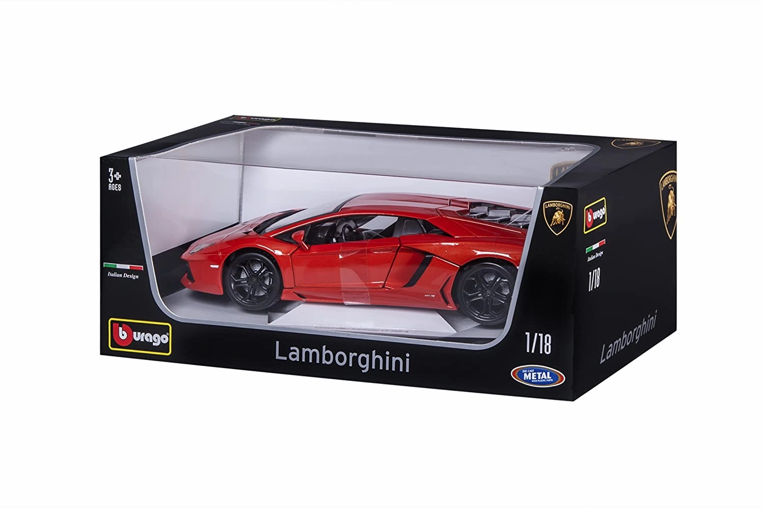 Bburago Lamborghini Avendtador Model Car B18-11033 1:18 - Red