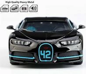 Bburago Maisto Bugatti Chiron Sport 1:18 Diecast Model Car - Black and Red