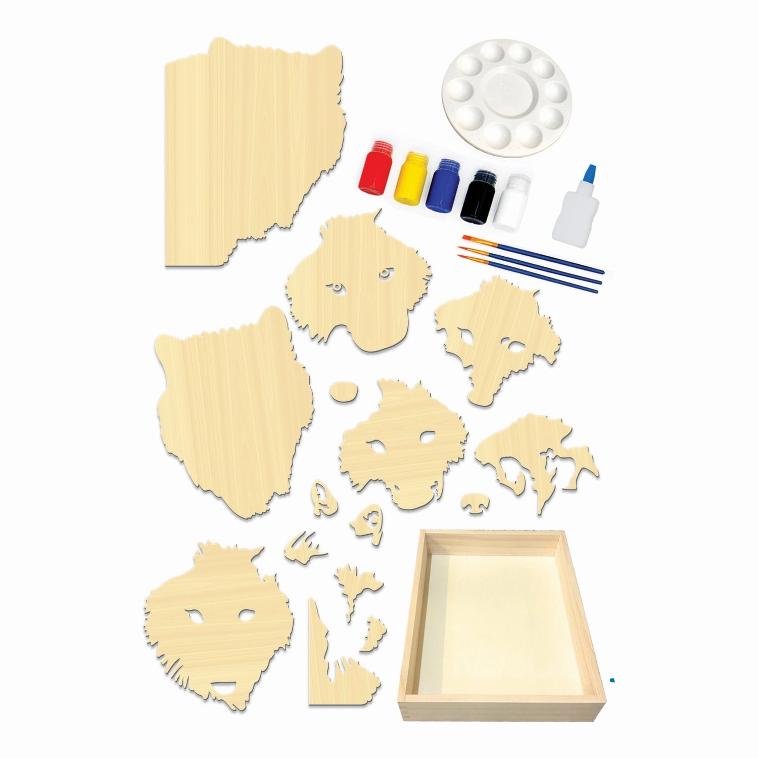 BeginAgain Get Stacked Paint & Puzzle - Gray Wolf