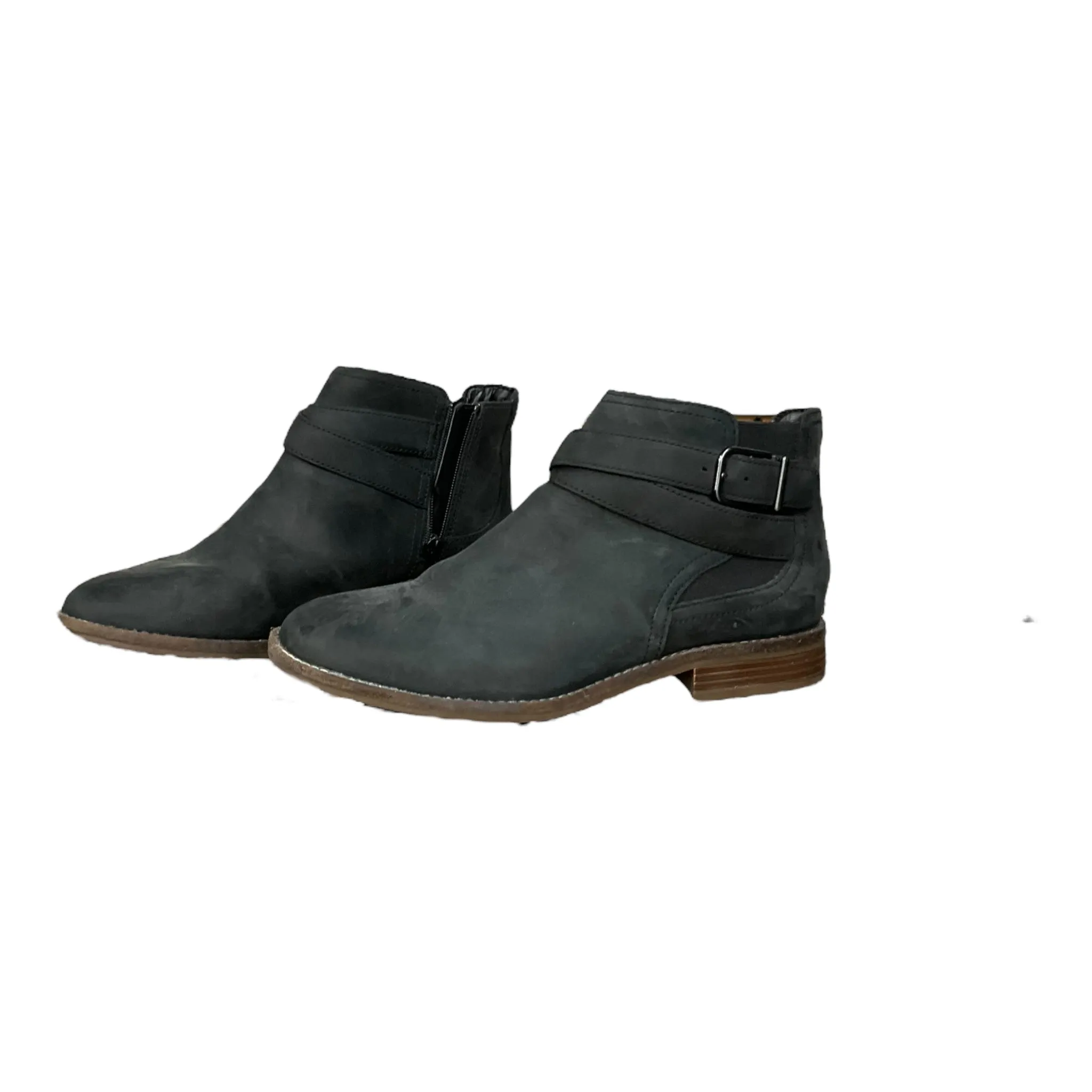 Black Boots Ankle Flats Clarks, Size 8 clarks