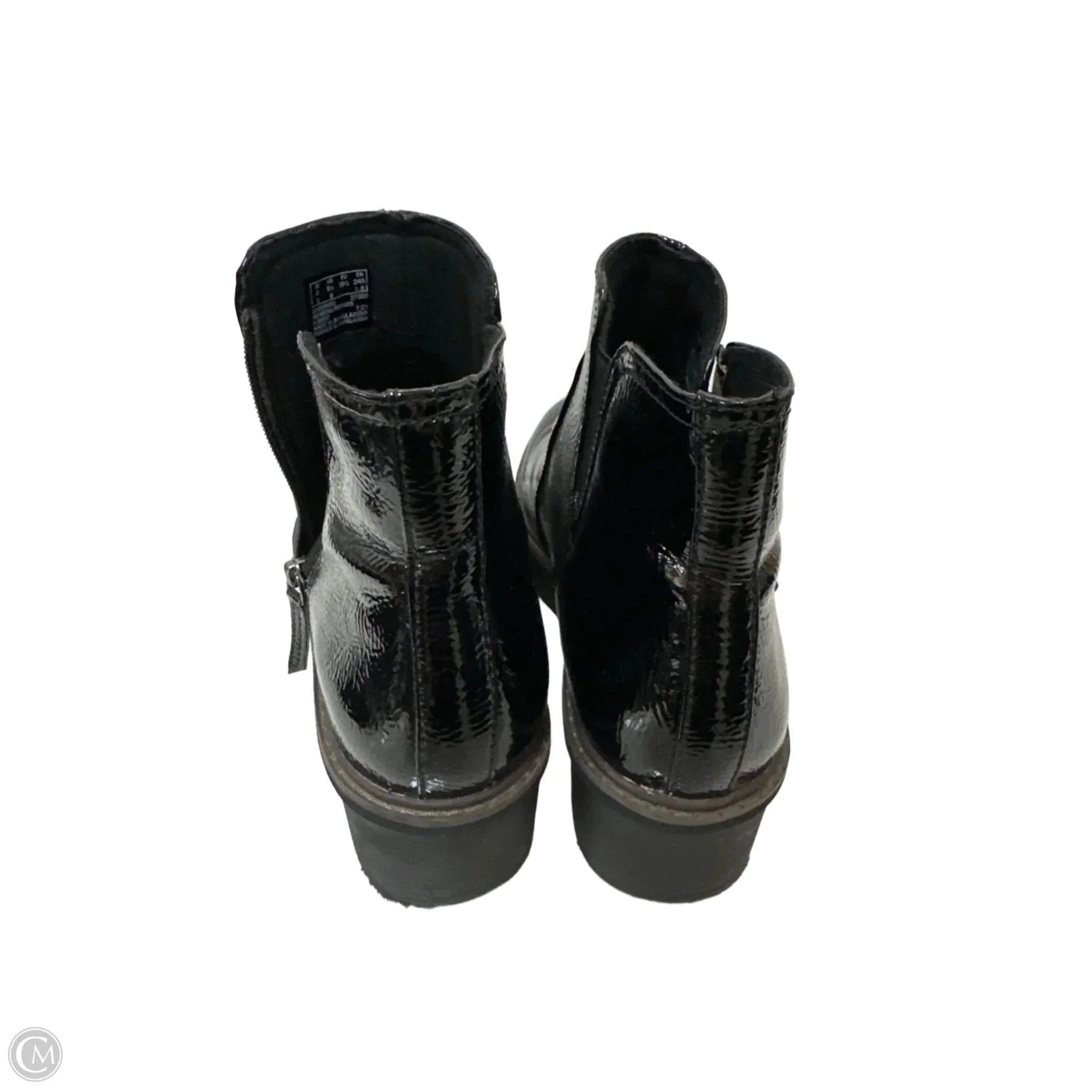 Boots Ankle Flats By Clarks In Black, Size: 8.5 clarks