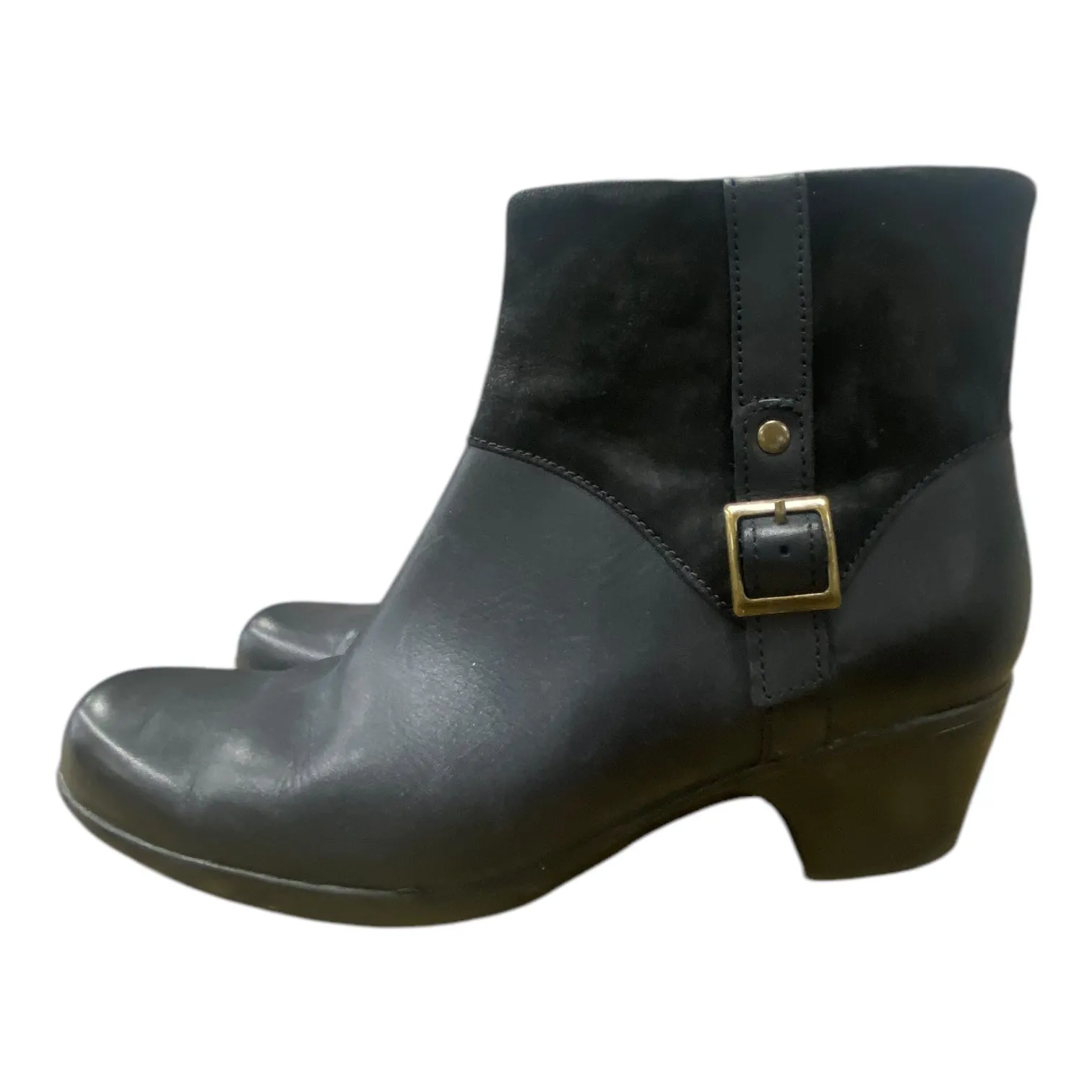 Boots Ankle Heels By Clarks In Black, Size: 10 clarks