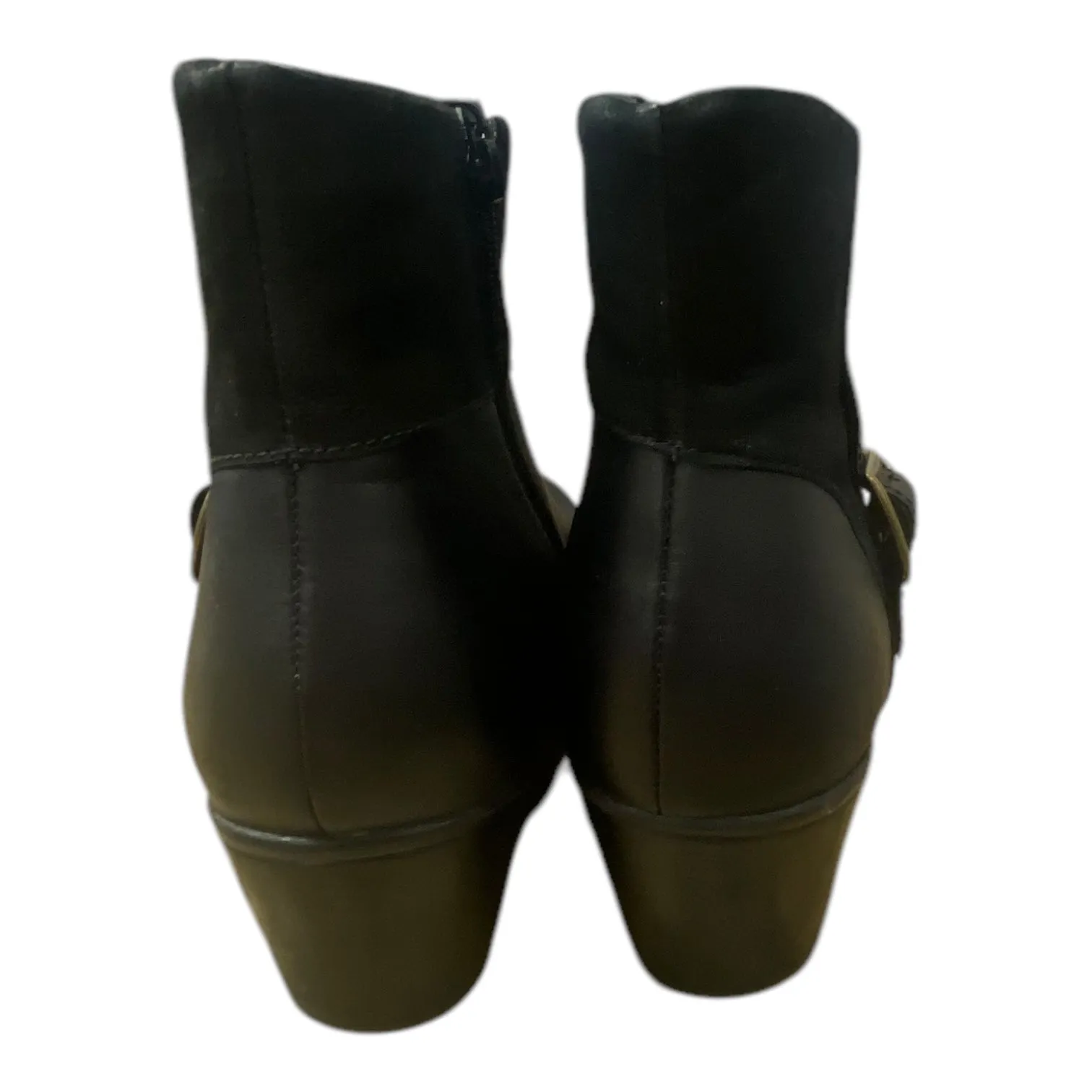 Boots Ankle Heels By Clarks In Black, Size: 10 clarks