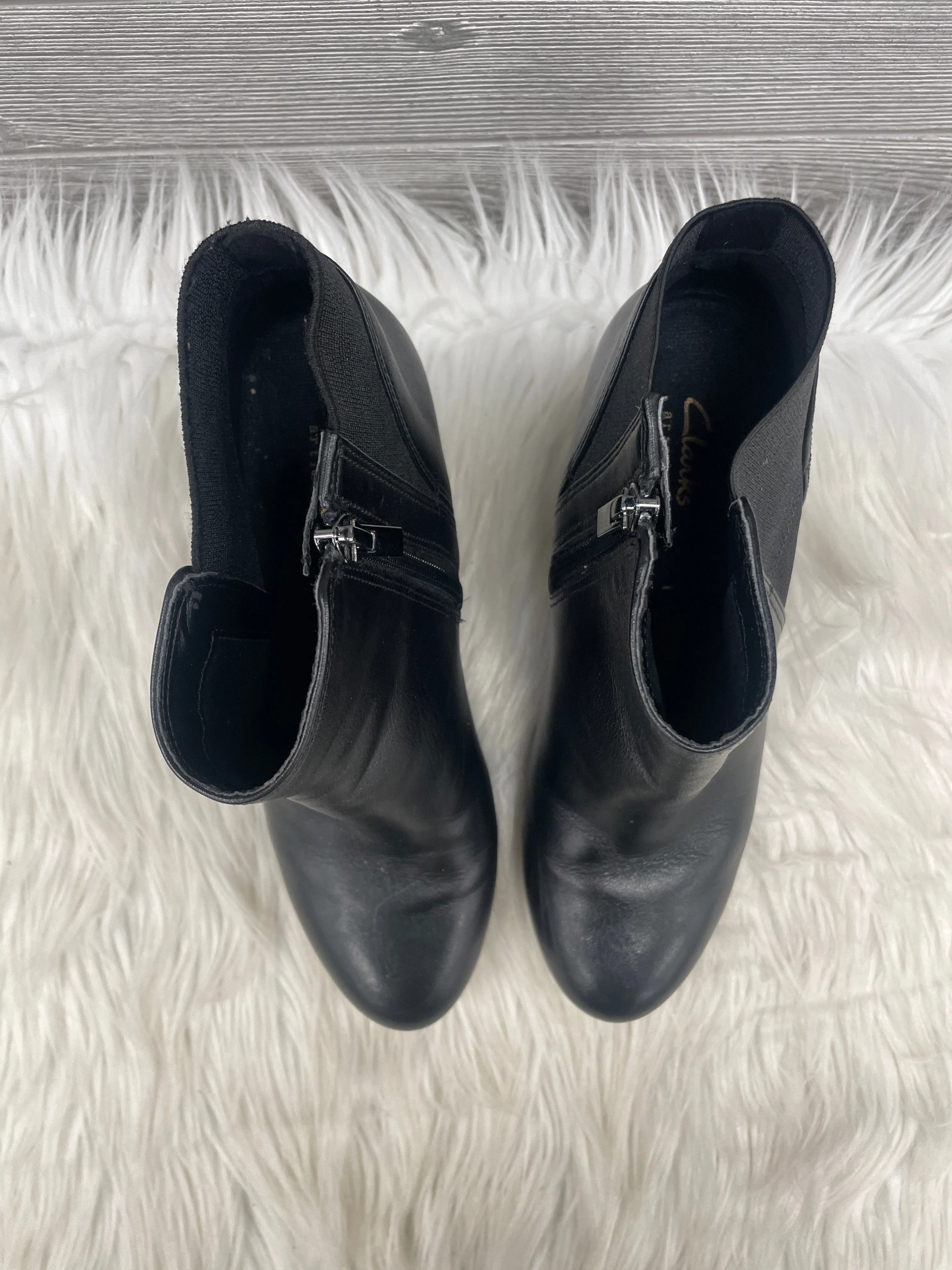 Boots Ankle Heels By Clarks In Black, Size: 8 clarks