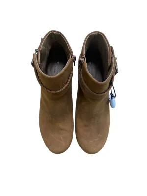 Boots Ankle Heels By Clarks In Tan, Size: 6 clarks